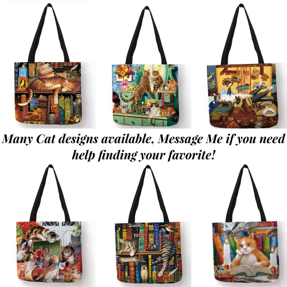 Eco-Friendly Naughty Kittens Folding Tote Bag - Picture 12 of 16